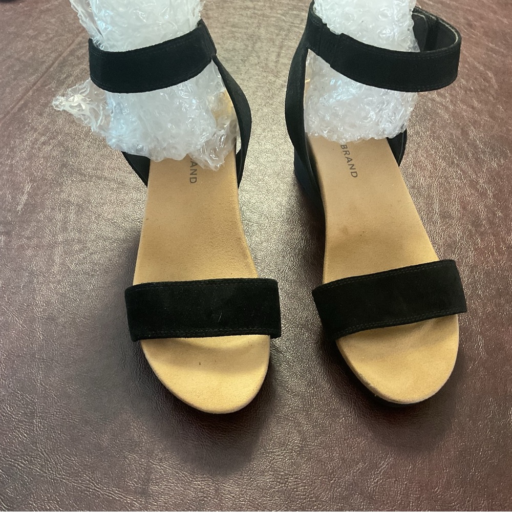 Lucky Brand Black Suede Sandals